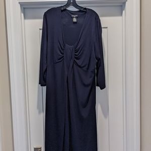 Sutton Studio Navy Blue Plus Size Dress 24W